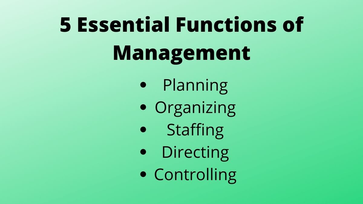 Functions of Management