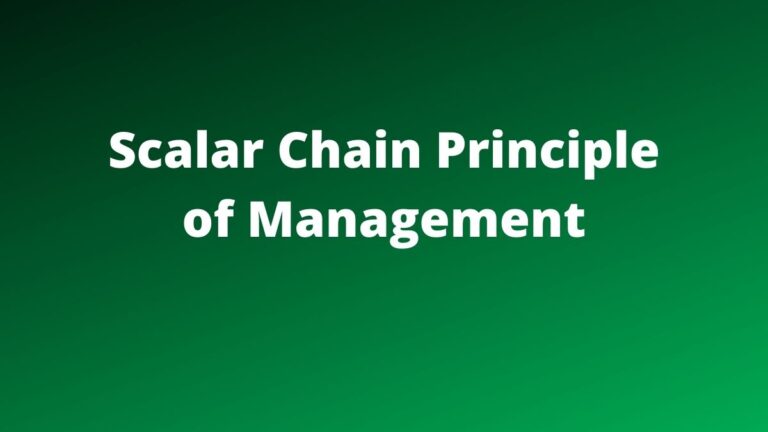 Scalar Chain Principle