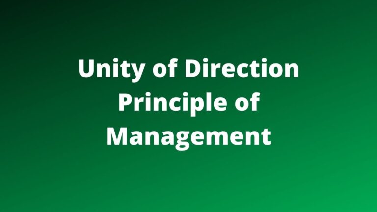 Unity of Direction Principle