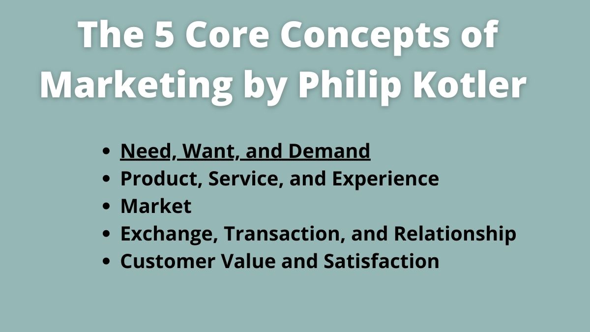 5 Core Concepts of Marketing