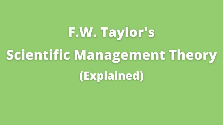 Scientific Management Theory