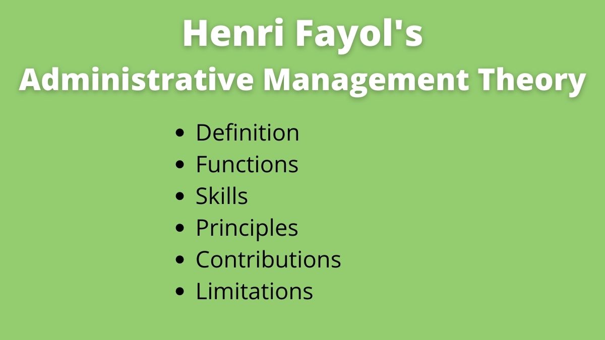 Administrative Management Theory