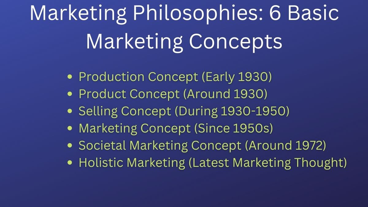 Marketing Philosophies