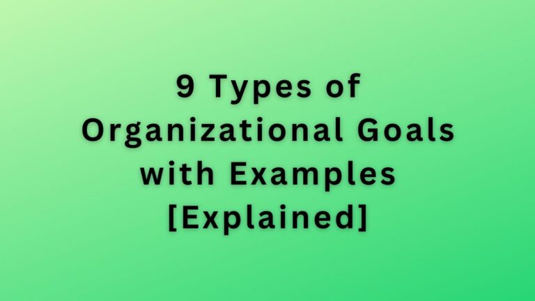 Types of Organizational Goals