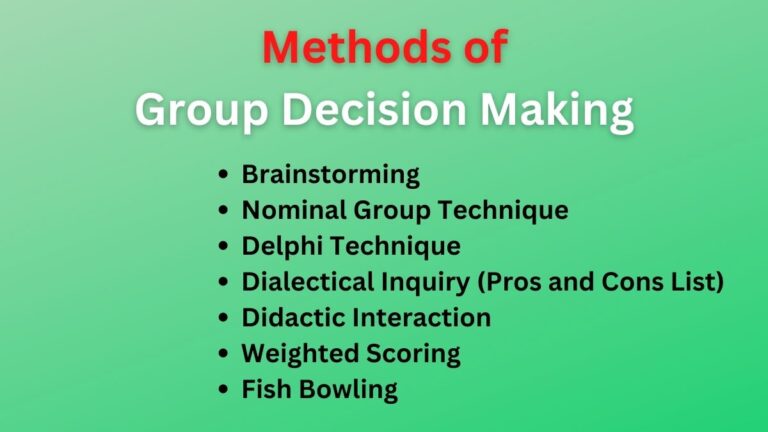 group decision making methods