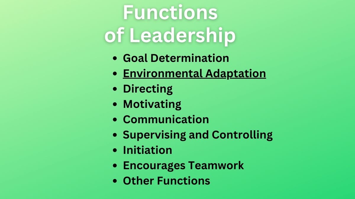 Functions of Leadership