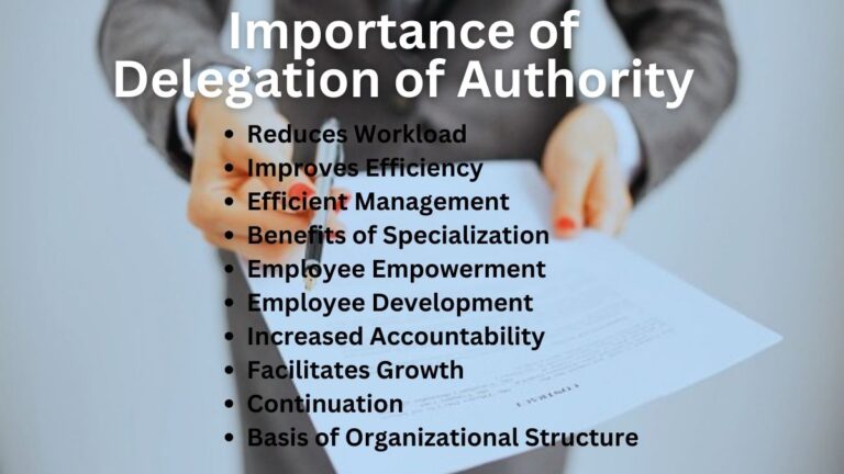 Importance of Delegation of Authority