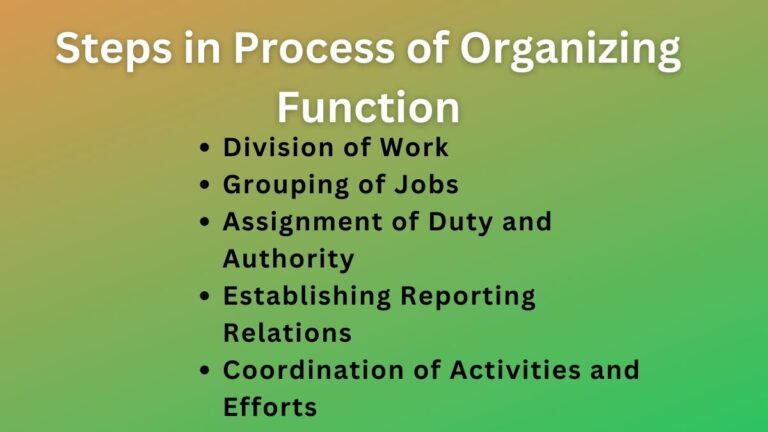 Process of Organizing