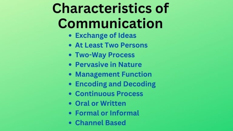 Characteristics of Communication