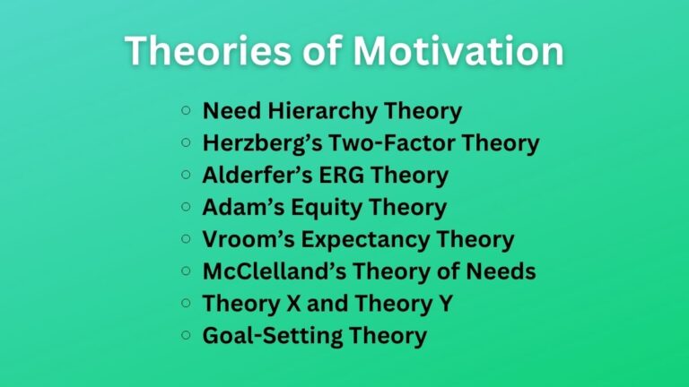 theories of motivation