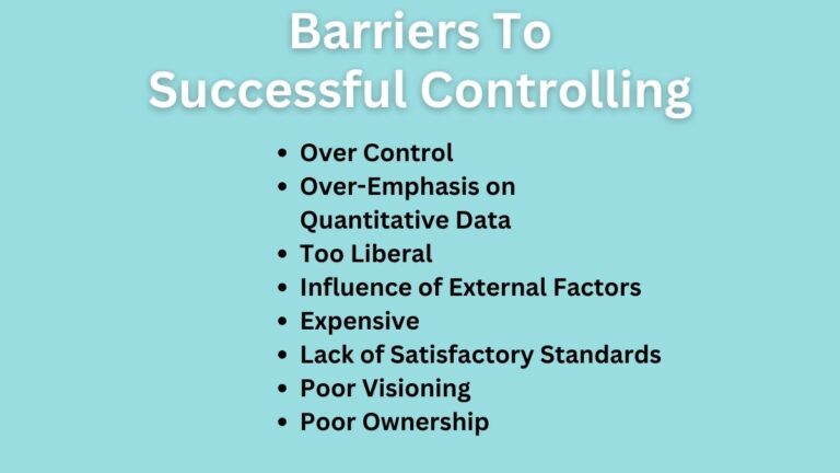 Barriers to Controlling