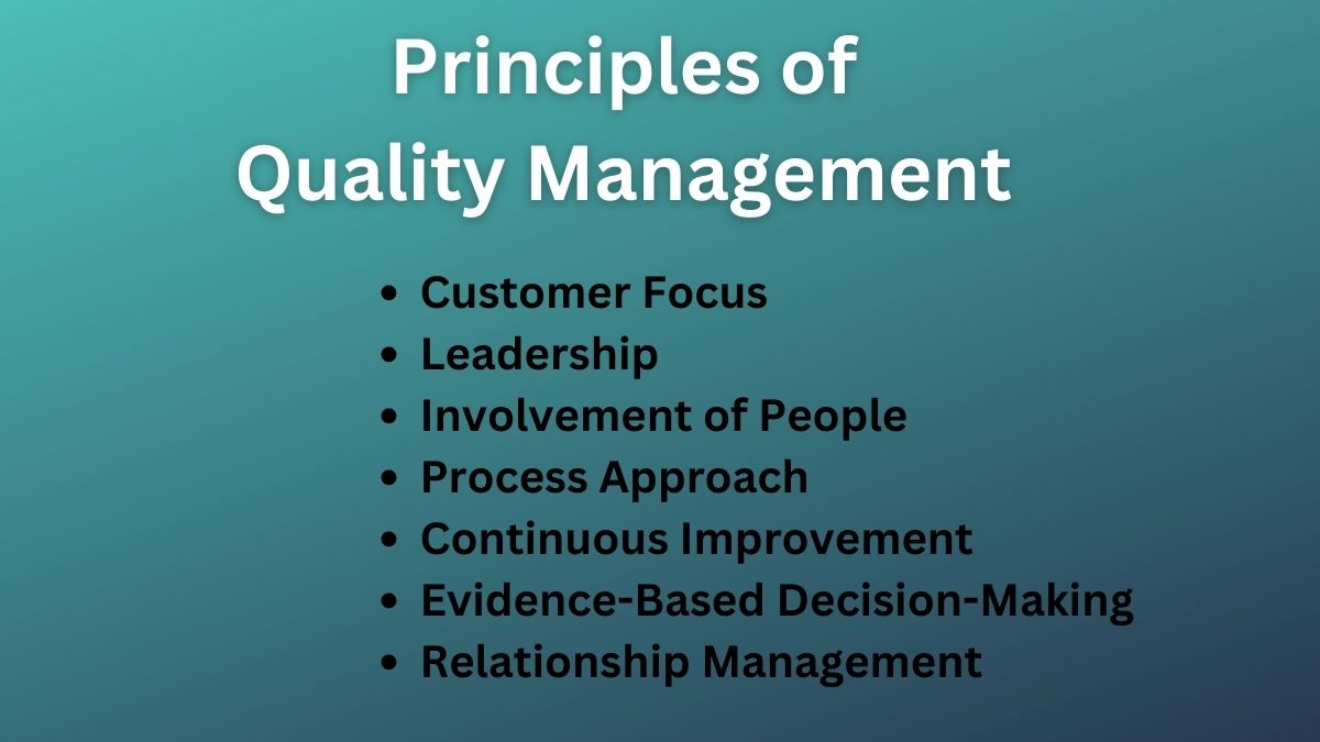 Principles of Quality Management