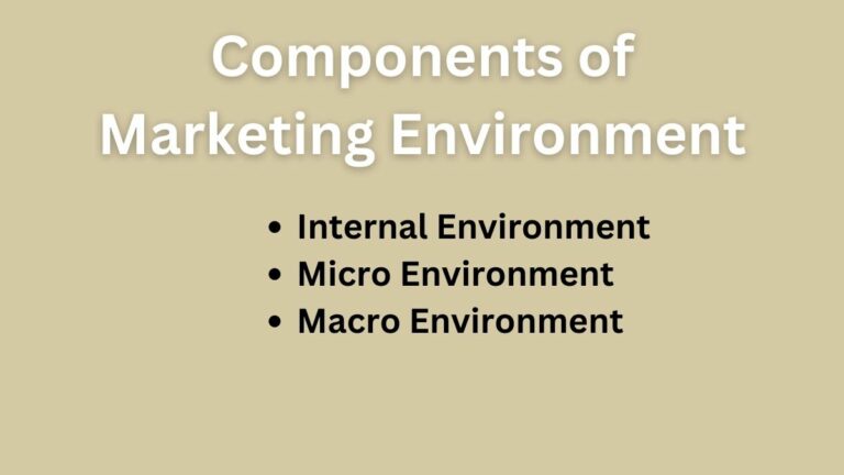 Components of marketing environment