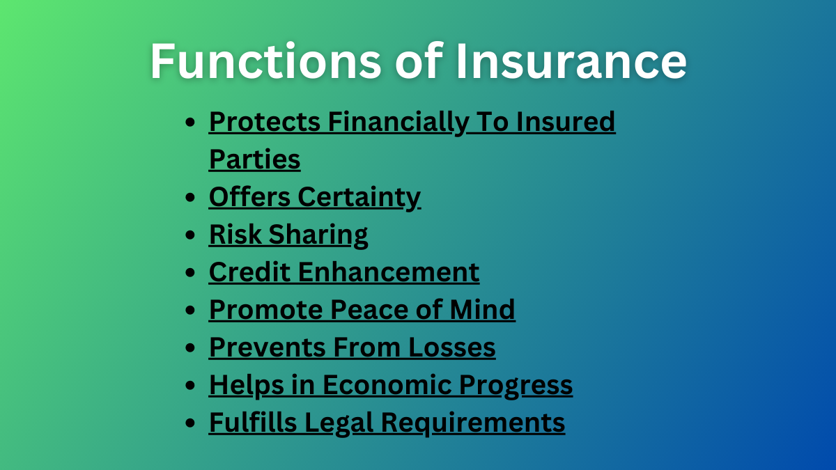 functions of insurance